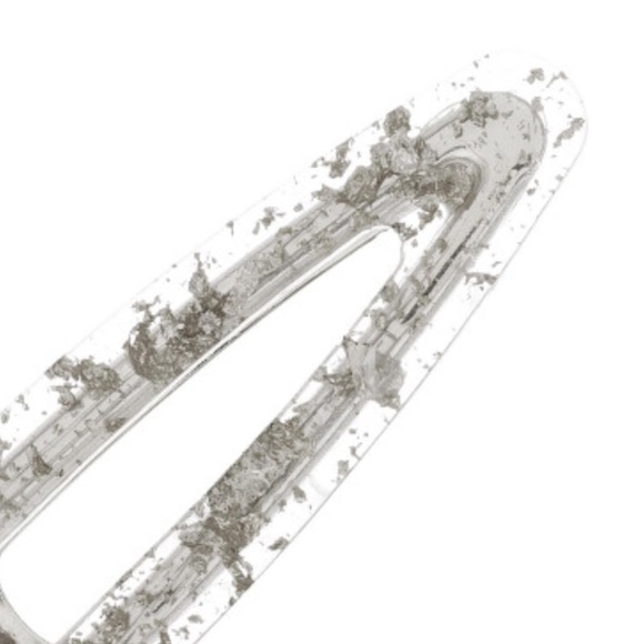 NWT Resin inspired hair clip grey glittery - Picture 3 of 4